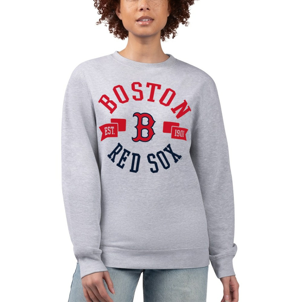 MLB Boston Red Sox G-III 4Her by Carl Banks Women's Team Logo Fleece Pullover Sweatshirt
