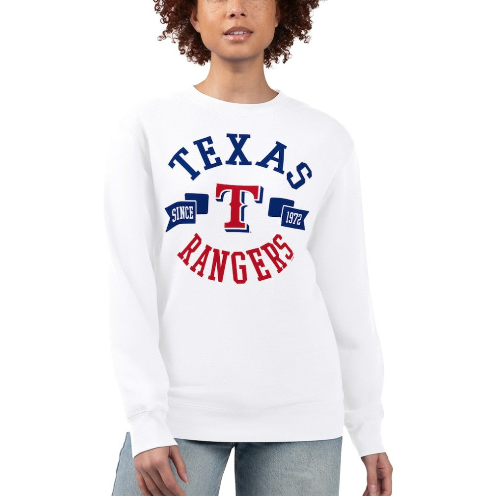 MLB Texas Rangers G-III 4Her by Carl Banks Women's Team Logo Fleece Pullover Sweatshirt