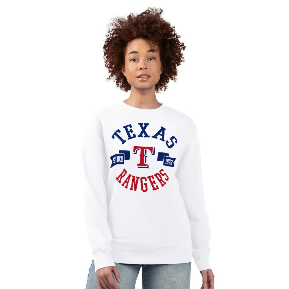 MLB Texas Rangers G-III 4Her by Carl Banks Women's Team Logo Fleece Pullover Sweatshirt