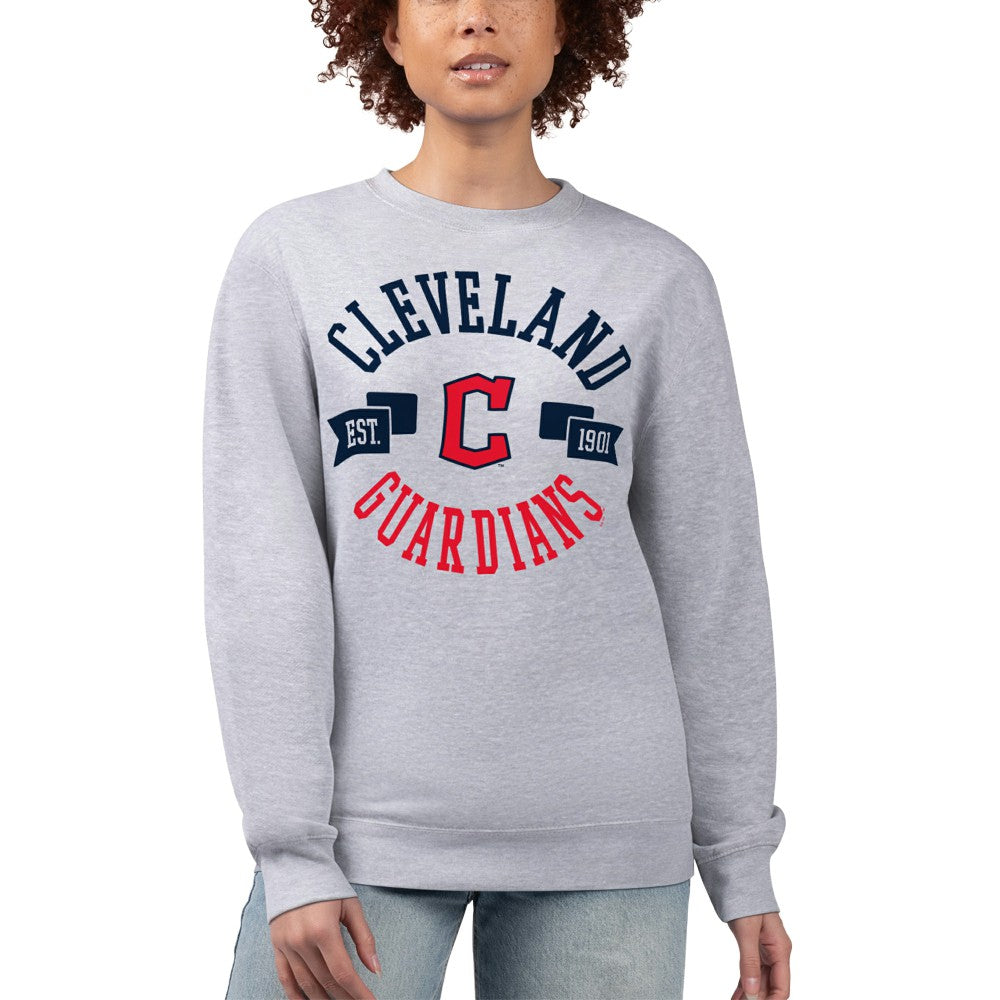 MLB Cleveland Guardians G-III 4Her by Carl Banks Women's Team Logo Fleece Pullover Sweatshirt