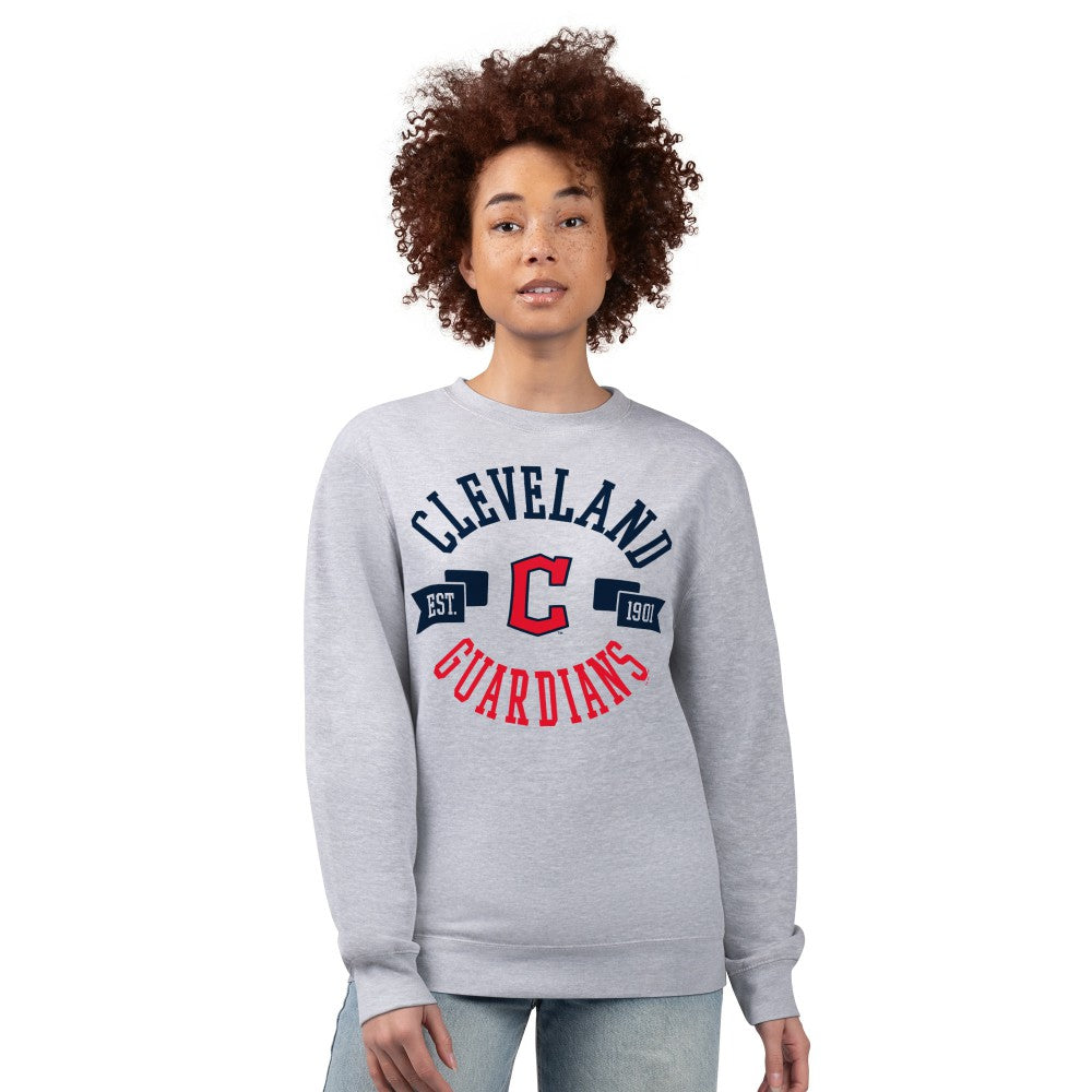 MLB Cleveland Guardians G-III 4Her by Carl Banks Women's Team Logo Fleece Pullover Sweatshirt