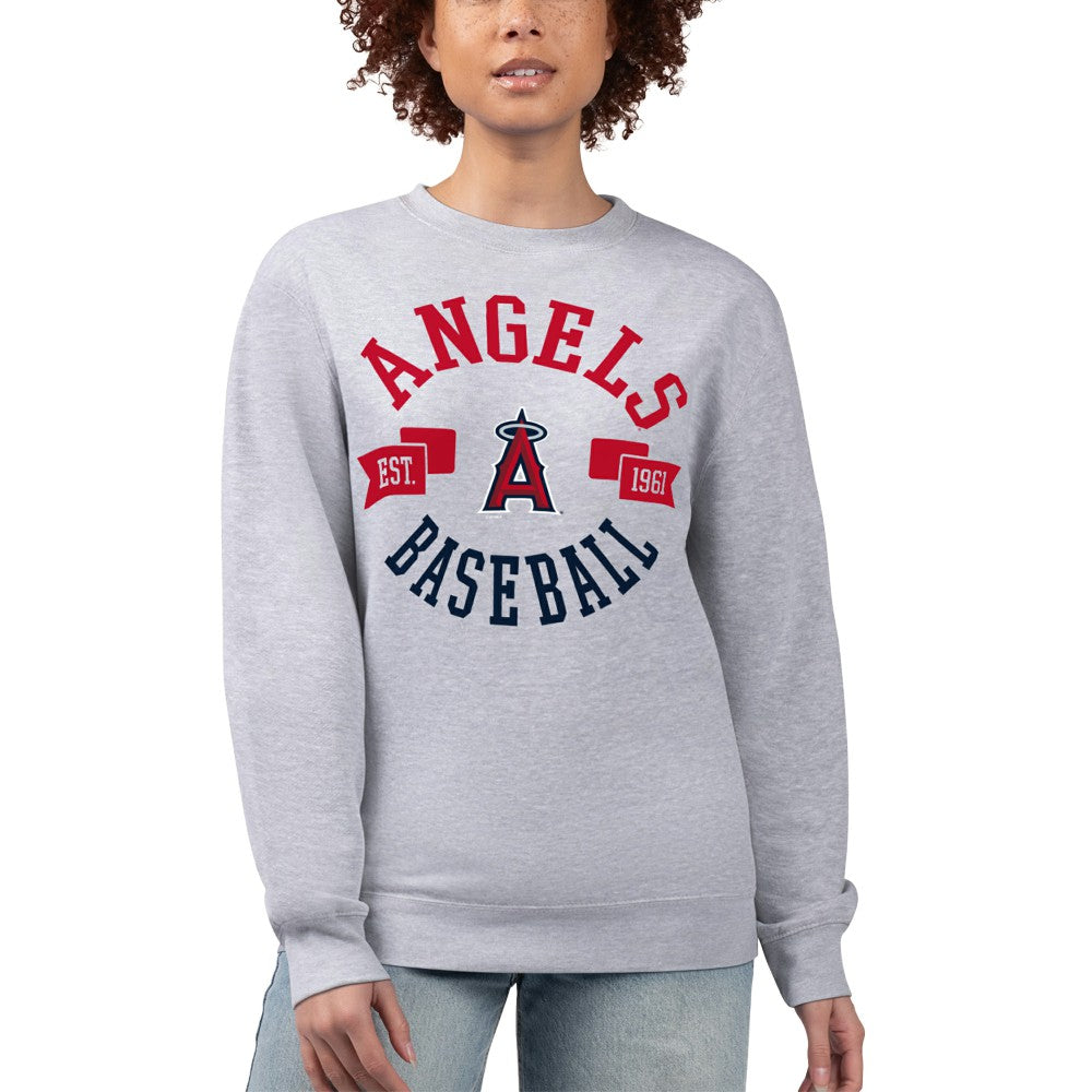 MLB Los Angeles Angels G-III 4Her by Carl Banks Women's Team Logo Fleece Pullover Sweatshirt