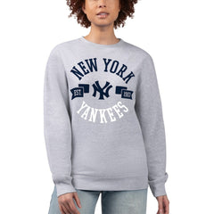 MLB New York Yankees G-III 4Her by Carl Banks Women's Team Logo Fleece Pullover Sweatshirt
