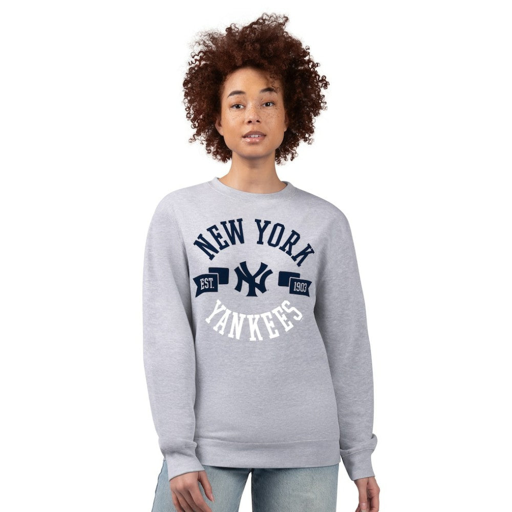 MLB New York Yankees G-III 4Her by Carl Banks Women's Team Logo Fleece Pullover Sweatshirt