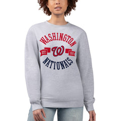 MLB Washington Nationals G-III 4Her by Carl Banks Women's Team Logo Fleece Pullover Sweatshirt