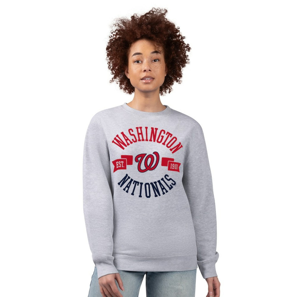MLB Washington Nationals G-III 4Her by Carl Banks Women's Team Logo Fleece Pullover Sweatshirt