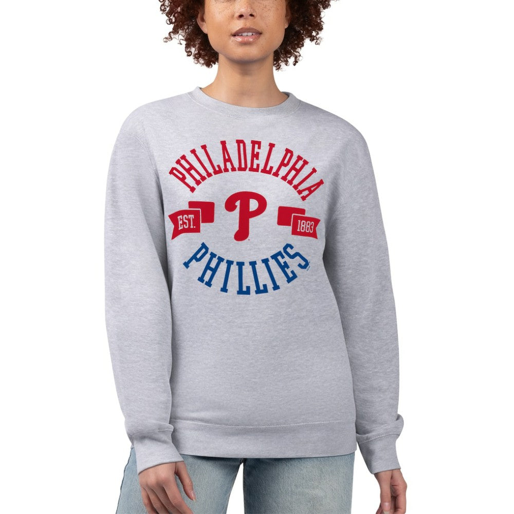 MLB Philadelphia Phillies G-III 4Her by Carl Banks Women's Team Logo Fleece Pullover Sweatshirt