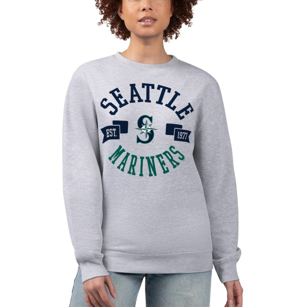 MLB Seattle Mariners G-III 4Her by Carl Banks Women's Team Logo Fleece Pullover Sweatshirt