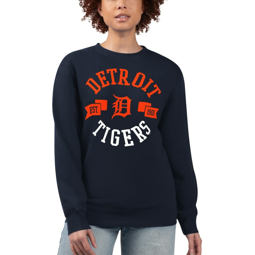 MLB Detroit Tigers G-III 4Her by Carl Banks Women's Team Logo Fleece Pullover Sweatshirt