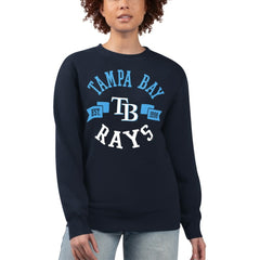 MLB Tampa Bay Rays G-III 4Her by Carl Banks Women's Team Logo Fleece Pullover Sweatshirt