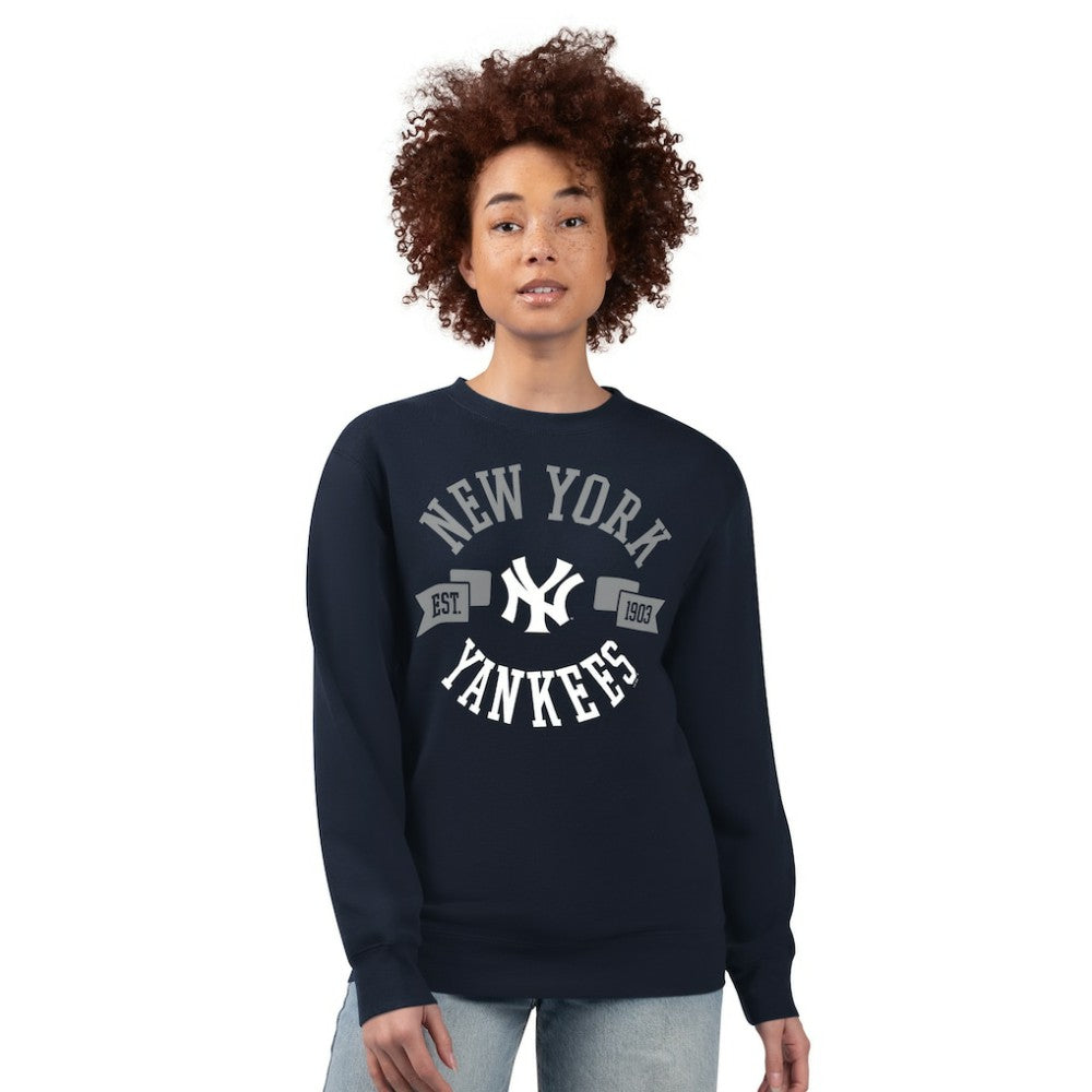 MLB New York Yankees G-III 4Her by Carl Banks Women's Team Logo Fleece Pullover Sweatshirt