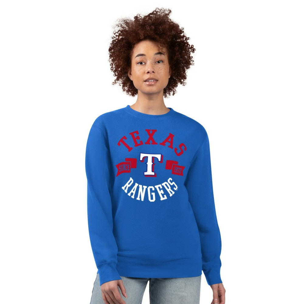 MLB Texas Rangers G-III 4Her by Carl Banks Women's Team Logo Fleece Pullover Sweatshirt