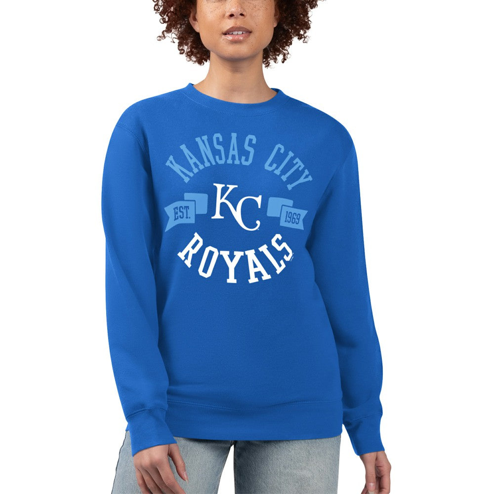 MLB Kansas City Royals G-III 4Her by Carl Banks Women's Team Logo Fleece Pullover Sweatshirt