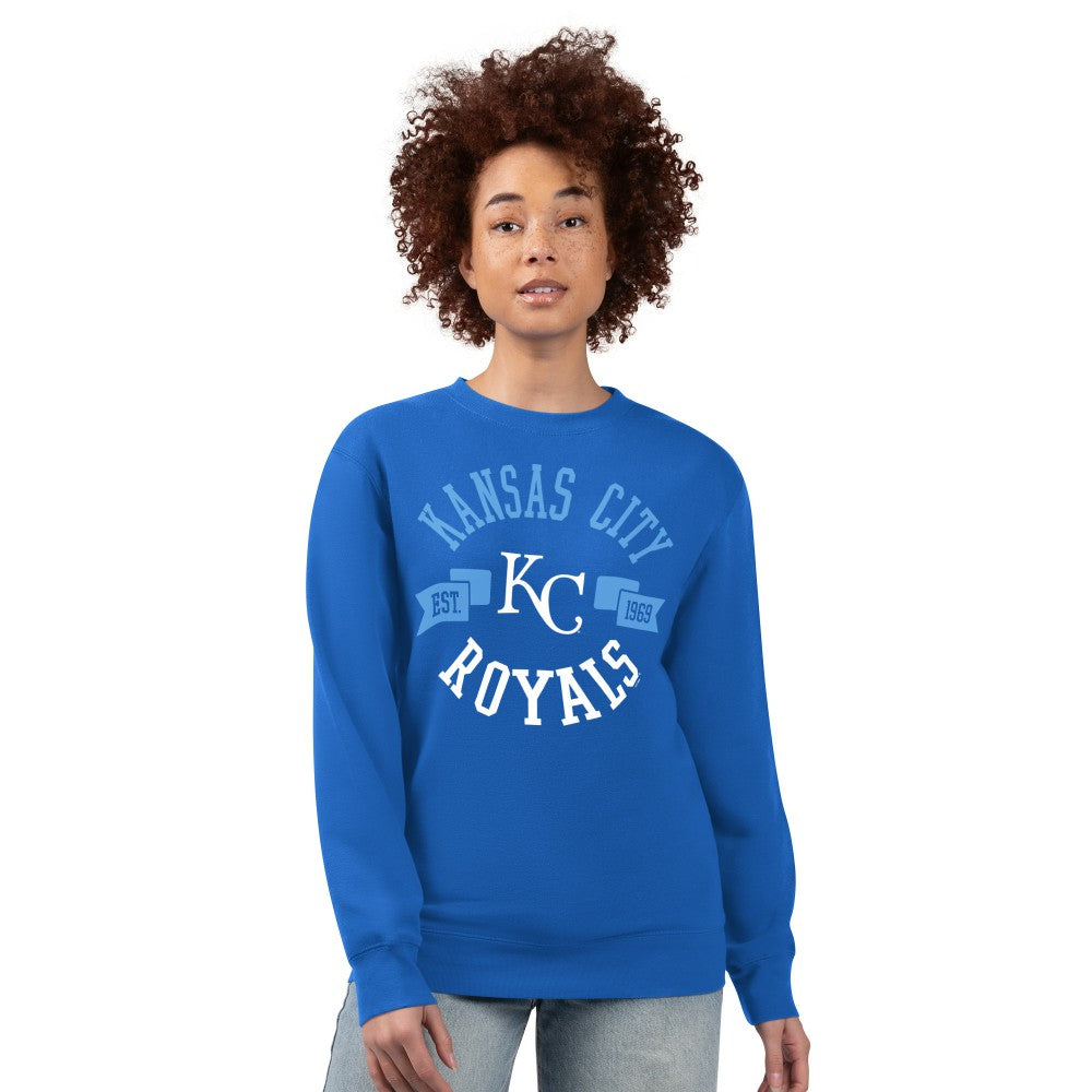 MLB Kansas City Royals G-III 4Her by Carl Banks Women's Team Logo Fleece Pullover Sweatshirt