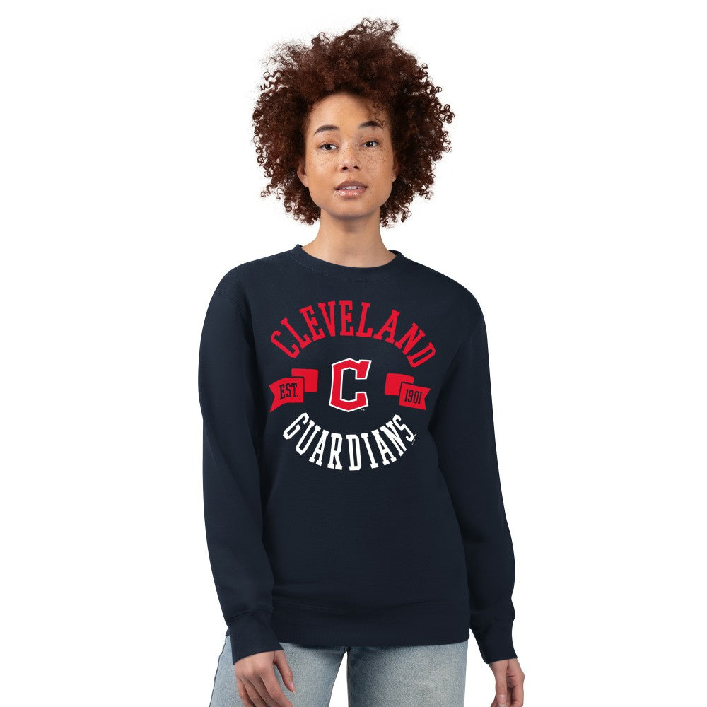 MLB Cleveland Guardians G-III 4Her by Carl Banks Women's Team Logo Fleece Pullover Sweatshirt