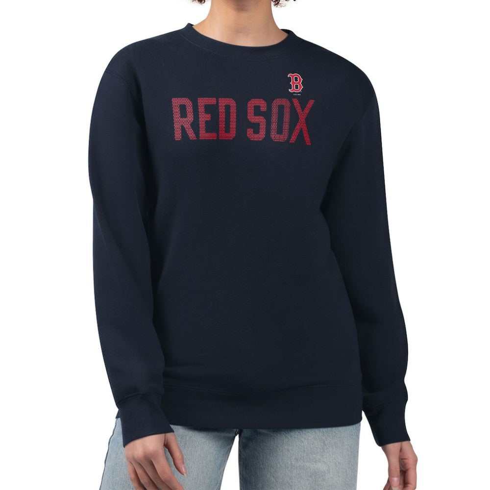 MLB Boston Red Sox G-III 4Her by Carl Banks Women's Dot Print Team Logo Fleece Pullover Sweatshirt