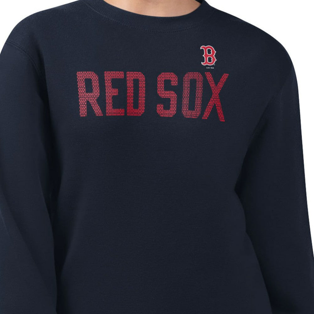 MLB Boston Red Sox G-III 4Her by Carl Banks Women's Dot Print Team Logo Fleece Pullover Sweatshirt