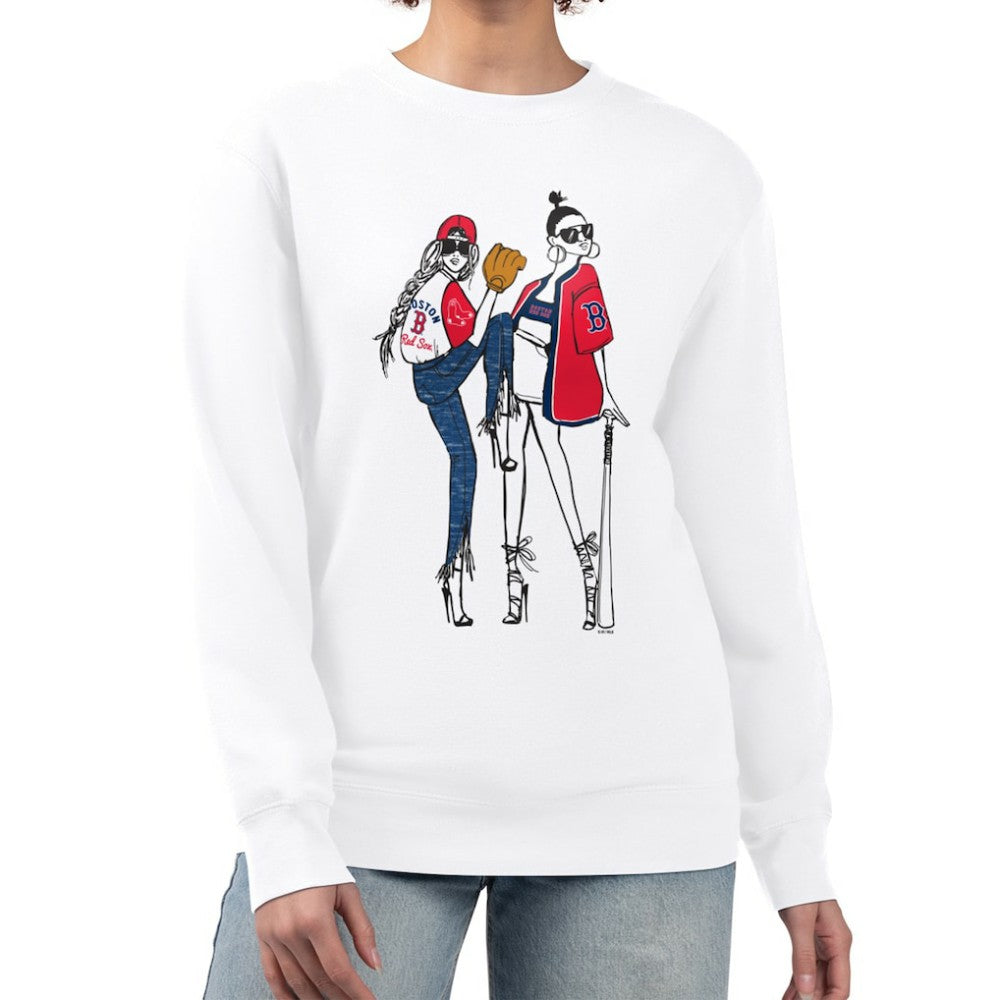 MLB Boston Red Sox G-III 4Her by Carl Banks Women's Baseball Girls Fleece Pullover Sweatshirt
