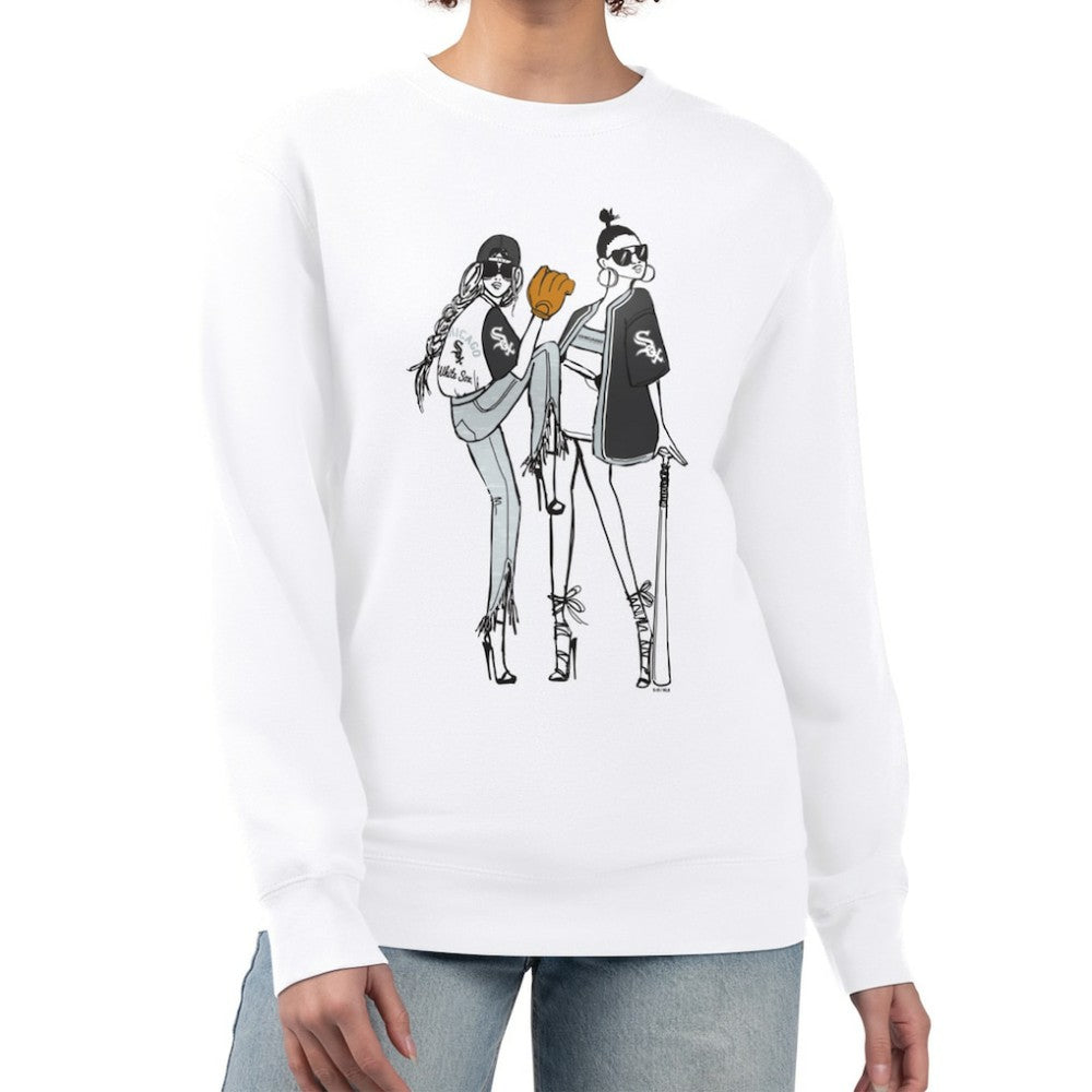 MLB Chicago White Sox G-III 4Her by Carl Banks Women's Baseball Girls Fleece Pullover Sweatshirt