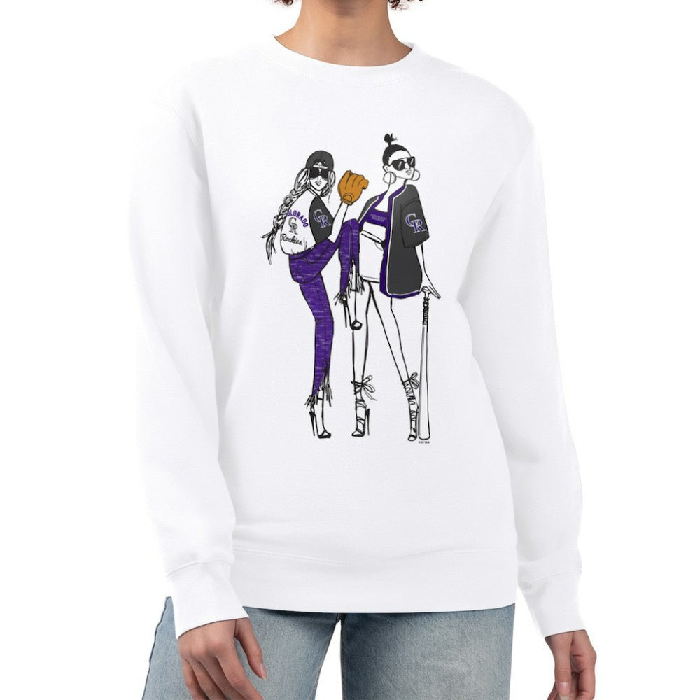 MLB Colorado Rockies G-III 4Her by Carl Banks Women's Baseball Girls Fleece Pullover Sweatshirt