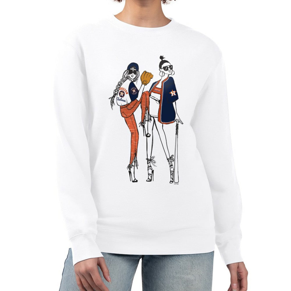 MLB Houston Astros G-III 4Her by Carl Banks Women's Baseball Girls Fleece Pullover Sweatshirt