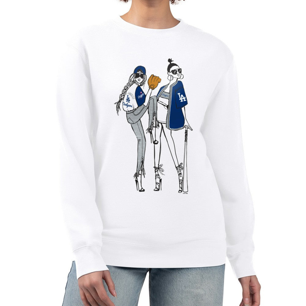 MLB Los Angeles Dodgers G-III 4Her by Carl Banks Women's Baseball Girls Fleece Pullover Sweatshirt