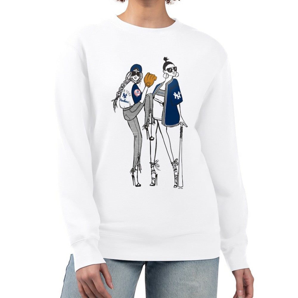 MLB New York Yankees G-III 4Her by Carl Banks Women's Baseball Girls Fleece Pullover Sweatshirt