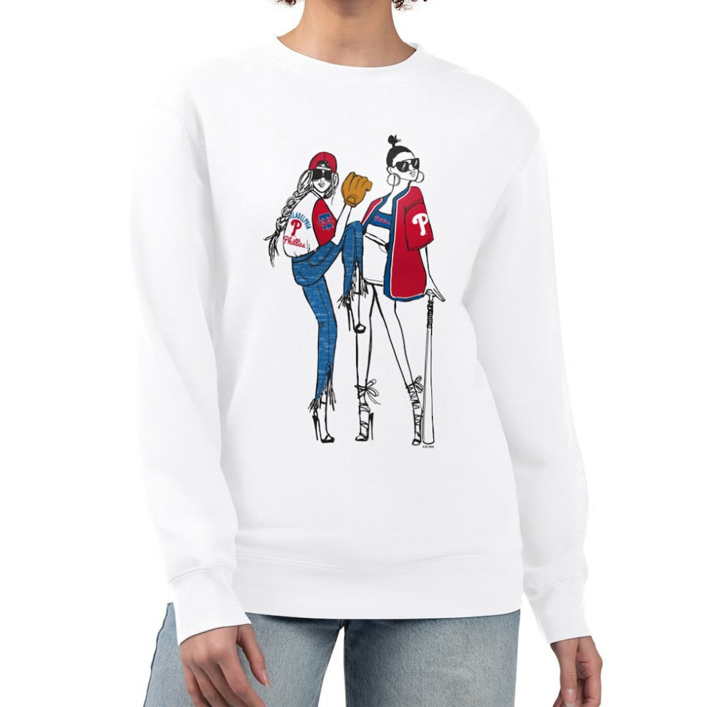 MLB Philadelphia Phillies G-III 4Her by Carl Banks Women's Baseball Girls Fleece Pullover Sweatshirt