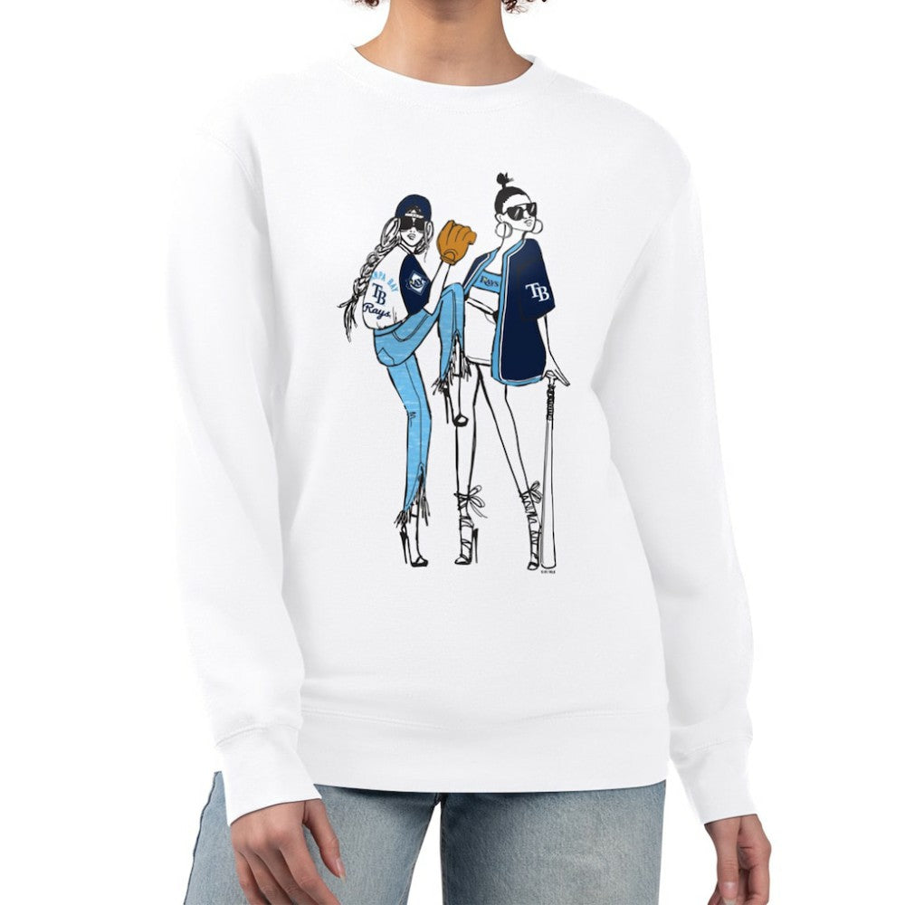 MLB Tampa Bay Rays G-III 4Her by Carl Banks Women's Baseball Girls Fleece Pullover Sweatshirt