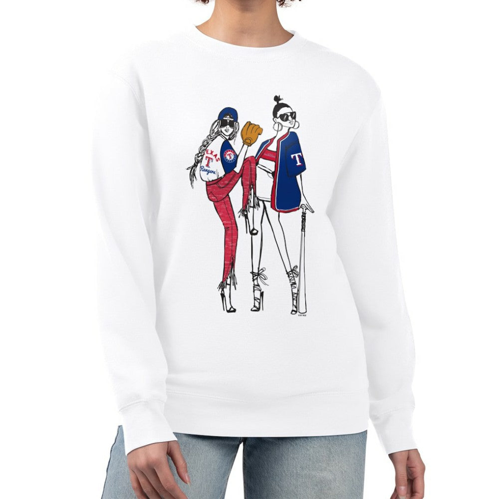 MLB Texas Rangers G-III 4Her by Carl Banks Women's Baseball Girls Fleece Pullover Sweatshirt