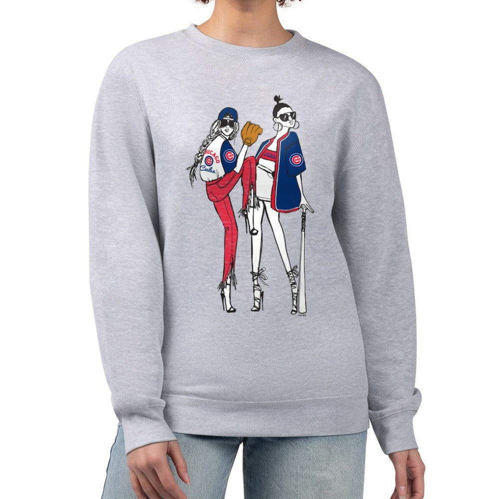 MLB Chicago Cubs G-III 4Her by Carl Banks Women's Baseball Girls Fleece Pullover Sweatshirt