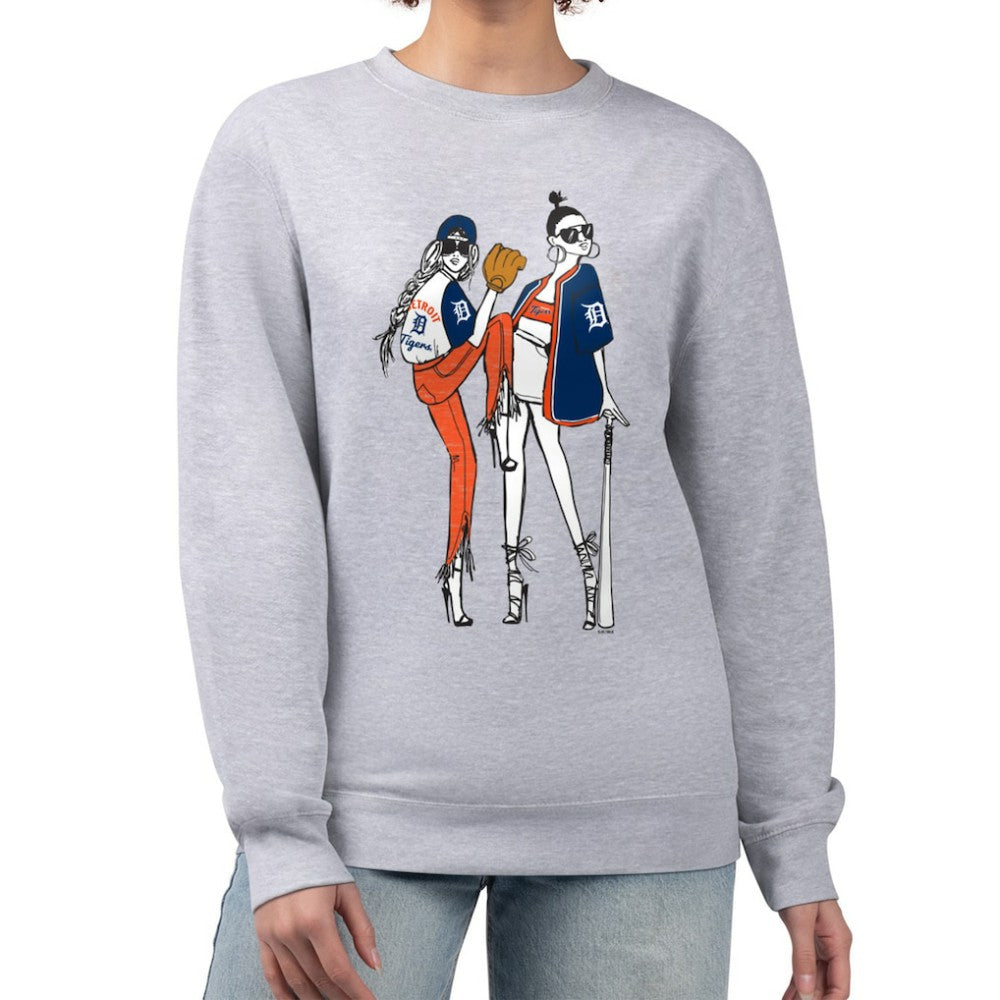 MLB Detroit Tigers G-III 4Her by Carl Banks Women's Baseball Girls Fleece Pullover Sweatshirt