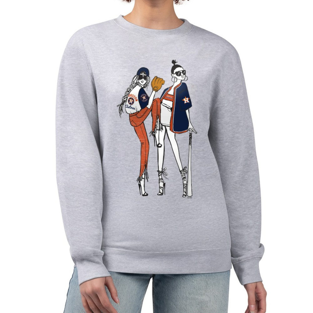 MLB Houston Astros G-III 4Her by Carl Banks Women's Baseball Girls Fleece Pullover Sweatshirt