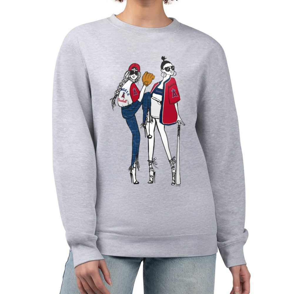 MLB Los Angeles Angels G-III 4Her by Carl Banks Women's Baseball Girls Fleece Pullover Sweatshirt