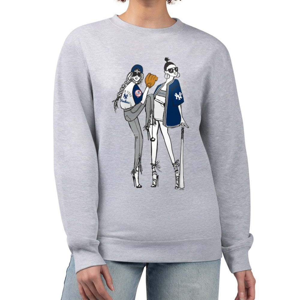 MLB New York Yankees G-III 4Her by Carl Banks Women's Baseball Girls Fleece Pullover Sweatshirt