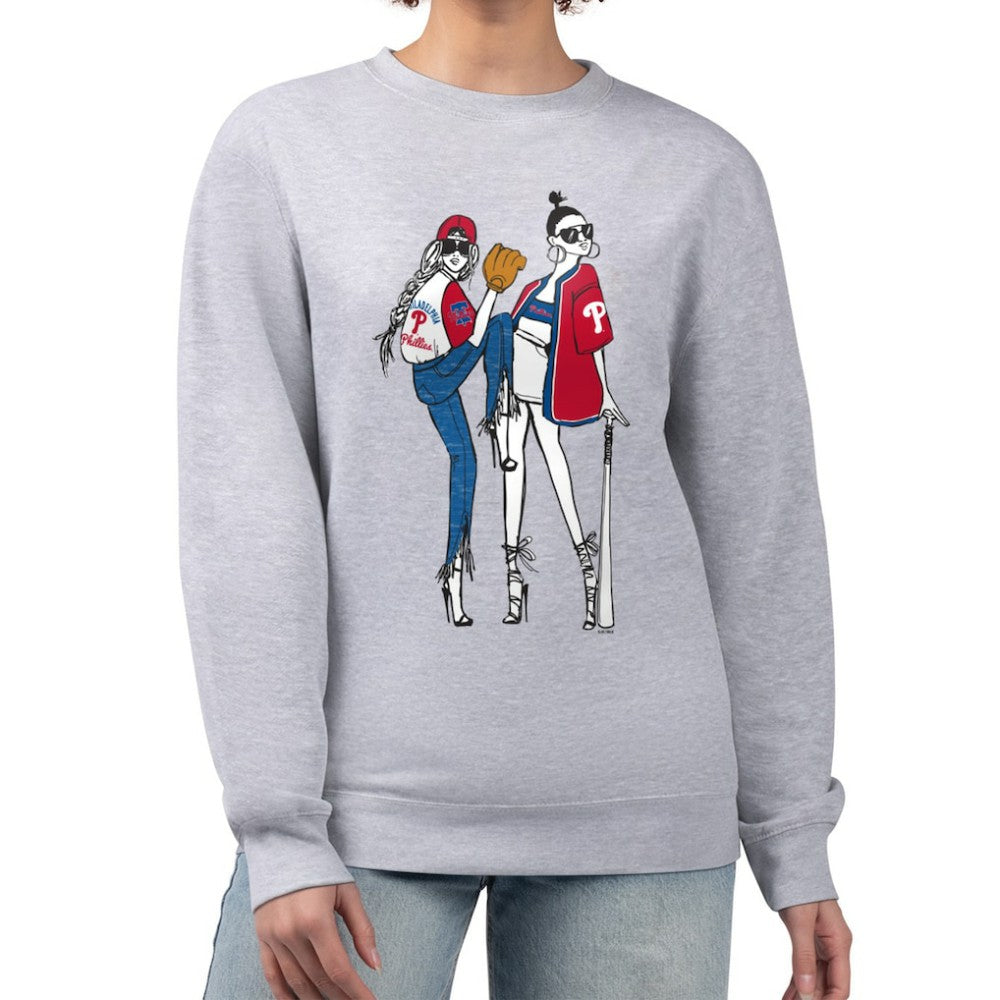 MLB Philadelphia Phillies G-III 4Her by Carl Banks Women's Baseball Girls Fleece Pullover Sweatshirt