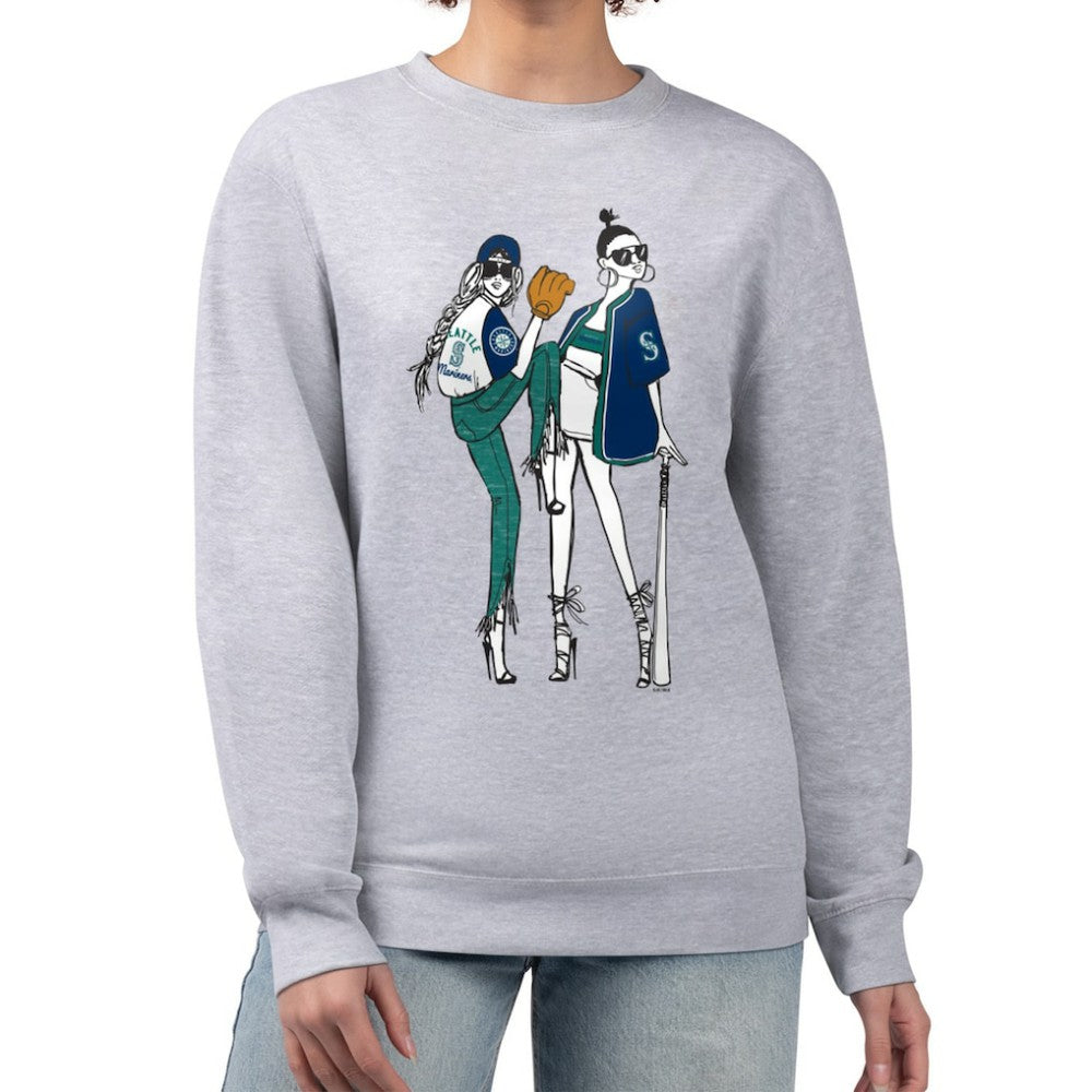 MLB Seattle Mariners G-III 4Her by Carl Banks Women's Baseball Girls Fleece Pullover Sweatshirt
