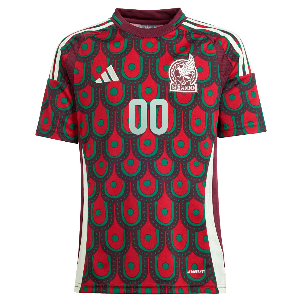 Mexico National Team Youth 2024 Home Replica Custom Jersey - Adidas Green