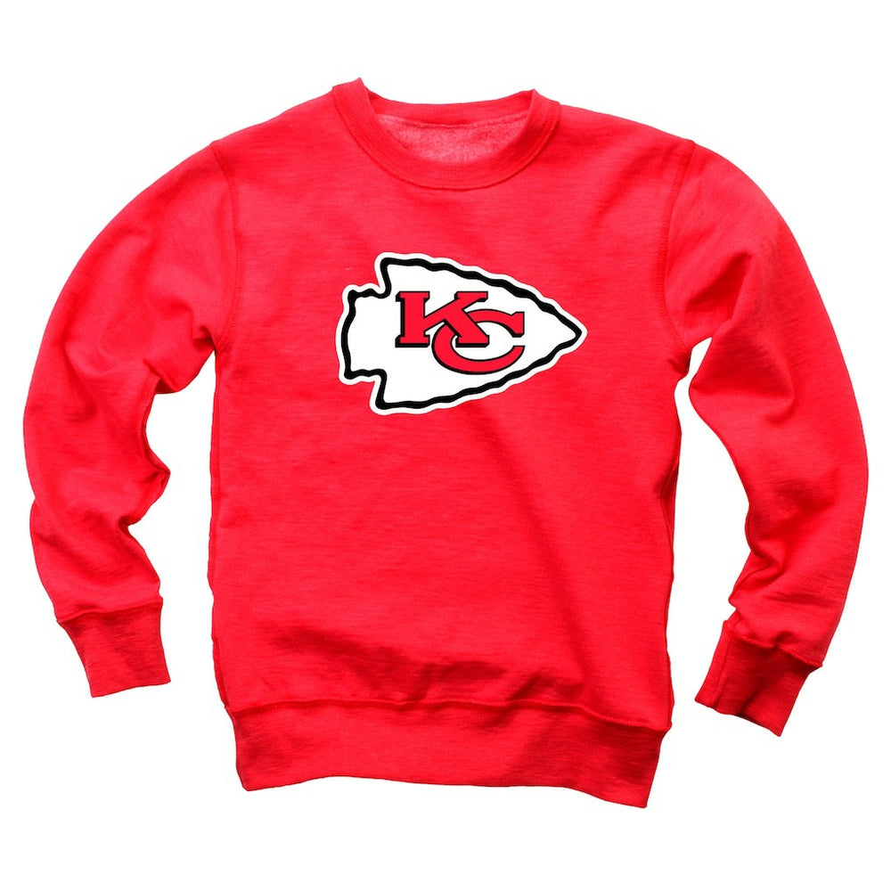 Wes & Willy Youth Reversible Fleece Pullover Sweatshirt - Kansas City Chiefs