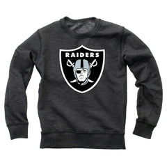 Wes & Willy Youth Reversible Fleece Pullover Sweatshirt - Las Vegas Raiders