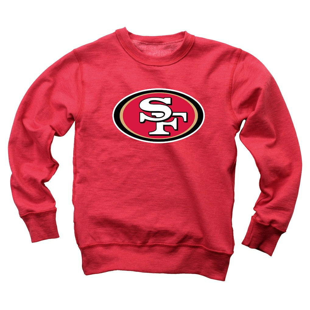 Wes & Willy Youth Reversible Fleece Pullover Sweatshirt - San Francisco 49ers