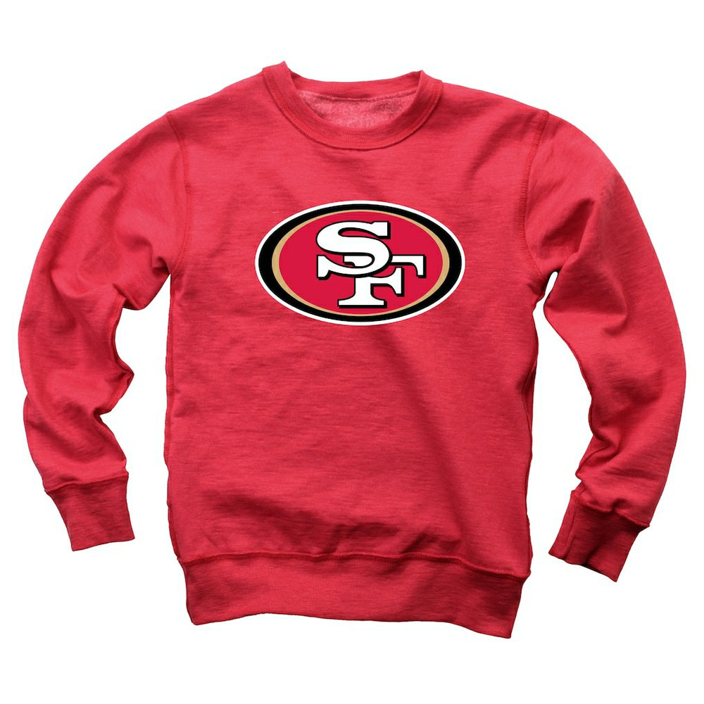 Wes & Willy Youth Reversible Fleece Pullover Sweatshirt - San Francisco 49ers