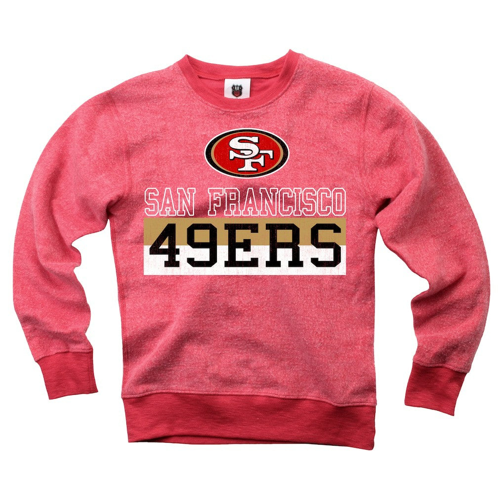 Wes & Willy Youth Reversible Fleece Pullover Sweatshirt - San Francisco 49ers