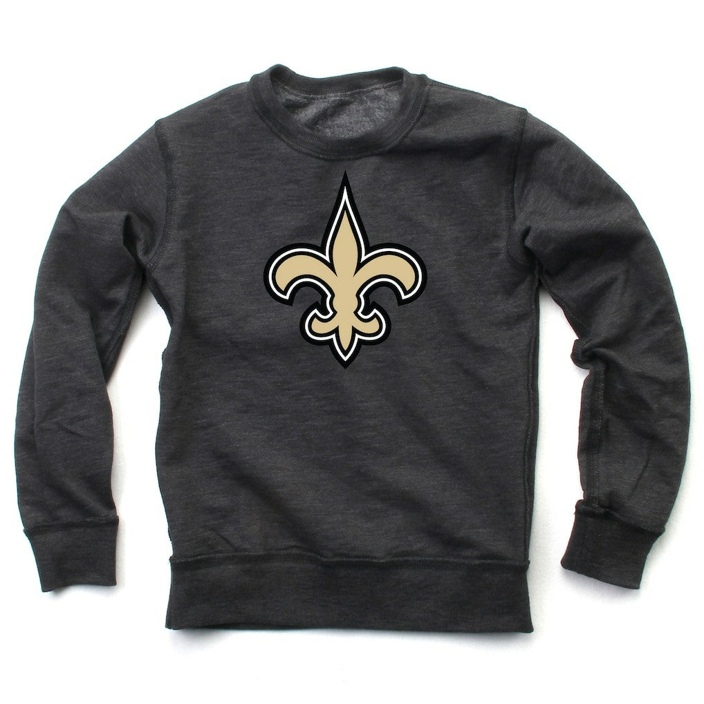 Wes & Willy Youth Reversible Fleece Pullover Sweatshirt - New Orleans Saints
