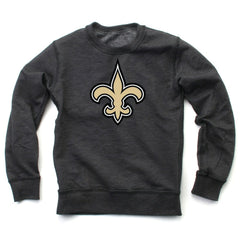 Wes & Willy Youth Reversible Fleece Pullover Sweatshirt - New Orleans Saints