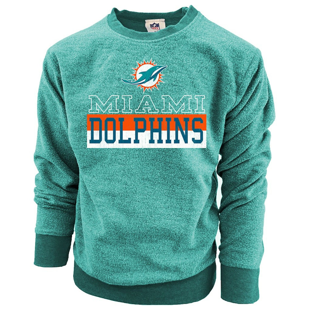 Wes & Willy Youth Reversible Fleece Pullover Sweatshirt - Miami Dolphins