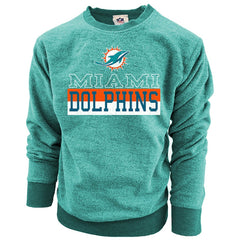 Wes & Willy Youth Reversible Fleece Pullover Sweatshirt - Miami Dolphins