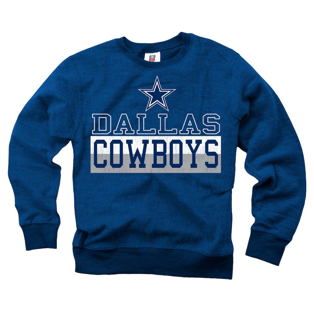 Wes & Willy Youth Reversible Fleece Pullover Sweatshirt - Dallas Cowboys