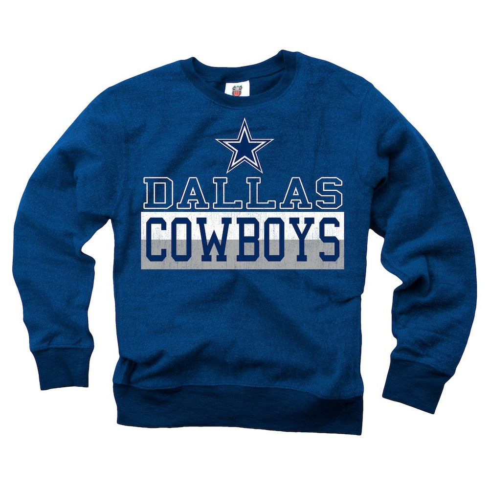 Wes & Willy Youth Reversible Fleece Pullover Sweatshirt - Dallas Cowboys