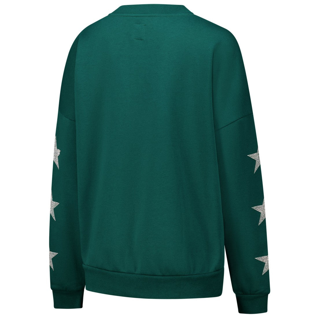 Gameday Couture Women's Rhinestone Star Sleeve Settle the Score Oversized Pullover Sweatshirt - Green Bay Packers